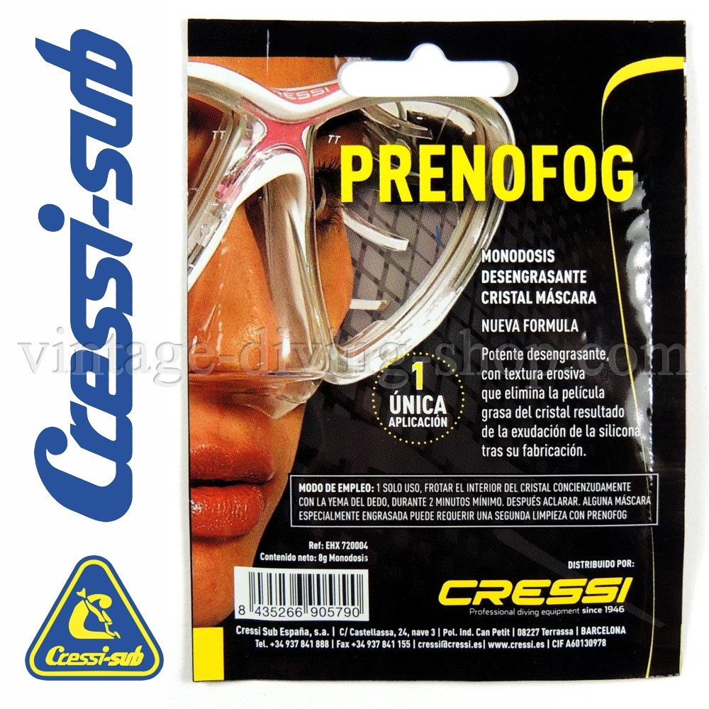 Cressi PRENOFOG Anti-Fog-Beschlag Entfetter Taucherbrille Tauchmaske Degreaser-Front