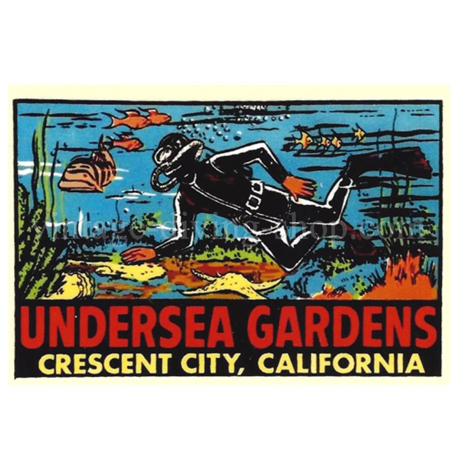 UNDERSEA GARDENS CALIFORNIA SCUBA DIVER TRAVEL DECAL STICKER DIVING New