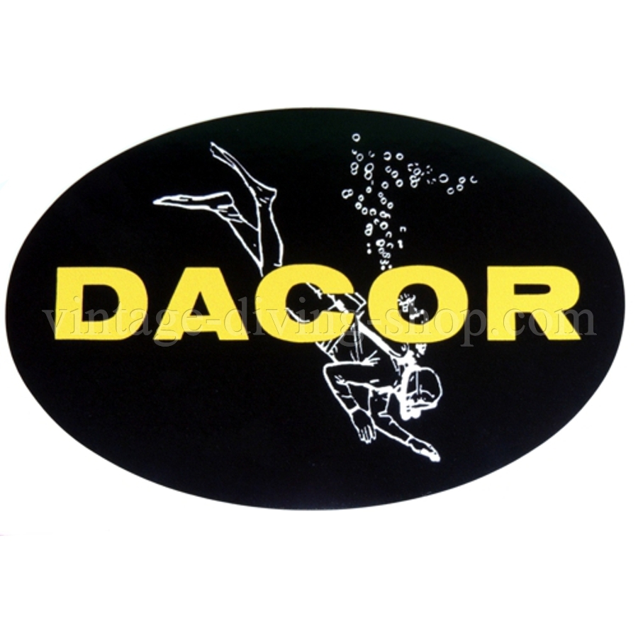 DACOR - decal sticker Aufkleber - oval, schwarz, gelb